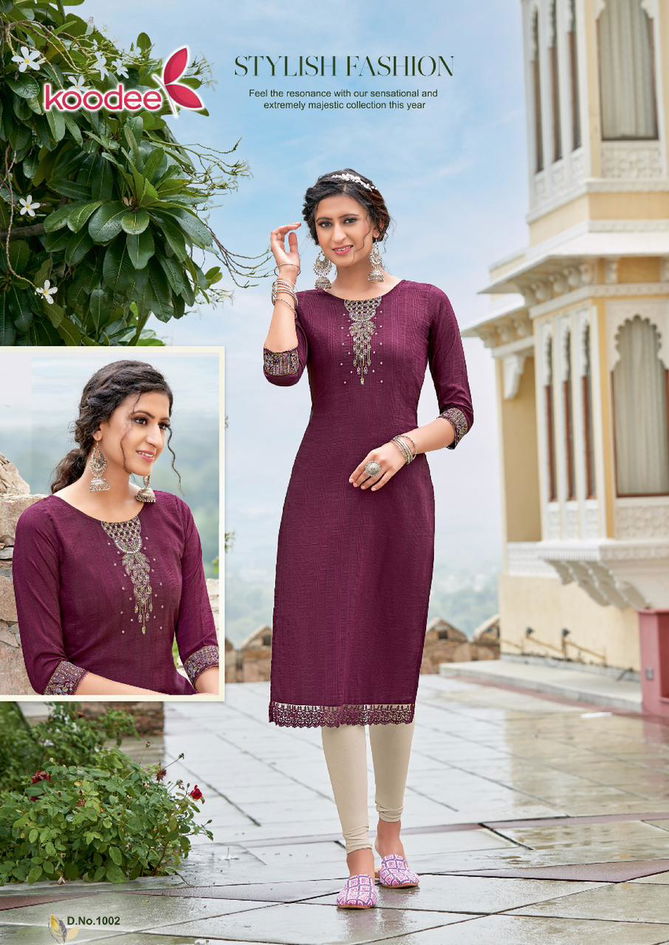 Koodee Juhi Vol 1 Fancy Wholesale Designer Kurtis Catalog